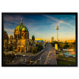 Plakat w ramie Berlin - widok na miasto