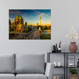 Plakat samoprzylepny Berlin - widok na miasto