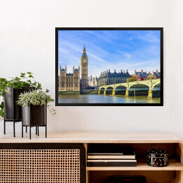 Obraz w ramie Most Westminster i Tamiza