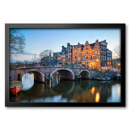 Obraz w ramie Zmierzch w Amsterdamie