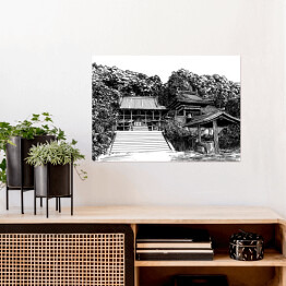 Plakat samoprzylepny Świątynia Hanta w Matsuyama - szkic