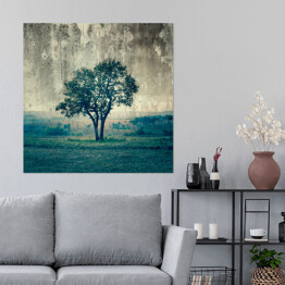 Plakat samoprzylepny Samotne drzewo z romantycznej powieści