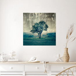 Plakat samoprzylepny Samotne drzewo z romantycznej powieści