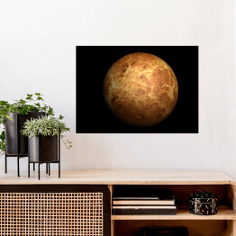 Plakat Planeta Wenus na czarnym tle