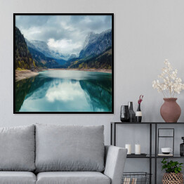 Plakat w ramie Alpejskie jezioro Tirol, Austria 