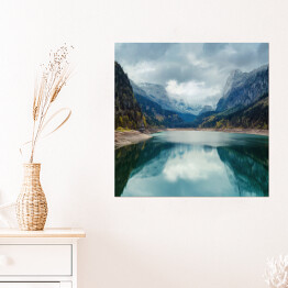 Plakat samoprzylepny Alpejskie jezioro Tirol, Austria 