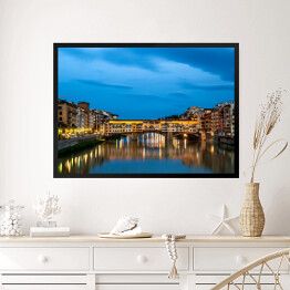 Obraz w ramie Architektura Ponte Vecchio we Włoszech