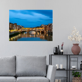 Plakat samoprzylepny Architektura Ponte Vecchio we Włoszech