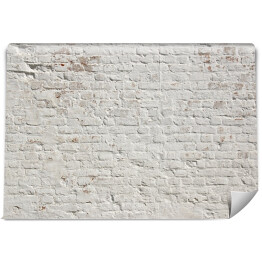 Fototapeta samoprzylepna Biała ściana z naturalnej cegły