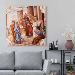 Obraz na płótnie Nauczanie małego Jezusa w świątyni