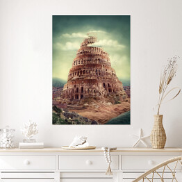 Plakat samoprzylepny Wieża Babel
