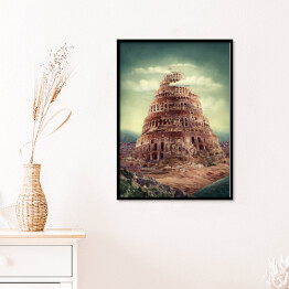 Plakat w ramie Wieża Babel