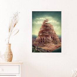 Plakat samoprzylepny Wieża Babel