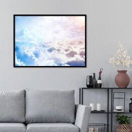 Plakat w ramie Ponad pastelowymi chmurami