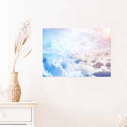 Plakat samoprzylepny Ponad pastelowymi chmurami
