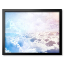 Obraz w ramie Ponad pastelowymi chmurami