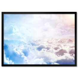 Plakat w ramie Ponad pastelowymi chmurami