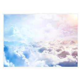 Plakat samoprzylepny Ponad pastelowymi chmurami