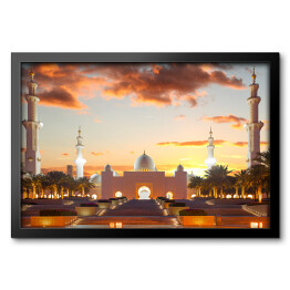 Obraz w ramie Sheikh Zayed meczet w Abu Dhabi, Zjednoczone Emiraty Arabskie