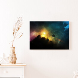 Obraz na płótnie Kolorowa mgławica przestrzeni 