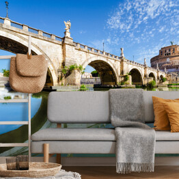 Fototapeta winylowa zmywalna Most i zamek Sant Angelo w Rzymie