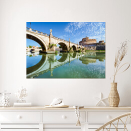Plakat Most i zamek Sant Angelo w Rzymie