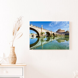 Obraz na płótnie Most i zamek Sant Angelo w Rzymie