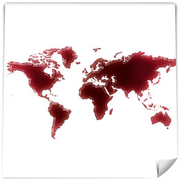 Fototapeta Mapa świata z kropel wina