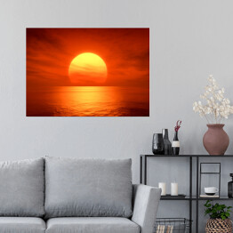 Plakat samoprzylepny Czerwony zachód słońca