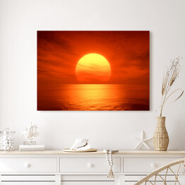 Obraz na płótnie Czerwony zachód słońca