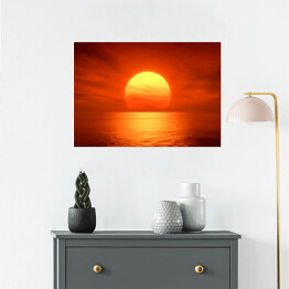 Plakat samoprzylepny Czerwony zachód słońca