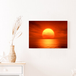 Obraz na płótnie Czerwony zachód słońca