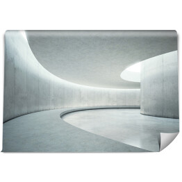 Fototapeta winylowa zmywalna Puste wnętrze otwartej przestrzeni betonowej - 3D