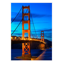 Plakat Golden Gate Bridge San Francisco przed zmierzchem w USA