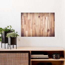 Plakat samoprzylepny Drewniane naturalne deski 