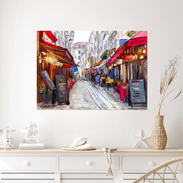 Ulica w Paryżu - ilustracja