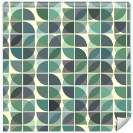 Tapeta w rolce Abstrakcyjna niebiesko zielona mozaika