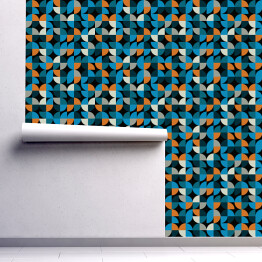 Tapeta samoprzylepna w rolce Abstrakcyjna kolorowa mozaika na czarnym tle