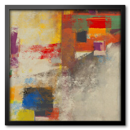 Obraz w ramie Kolorowa abstrakcja na stonowanym tle