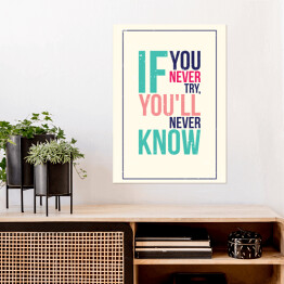 Plakat samoprzylepny Kolorowy motywacyjny napis w stylu grunge