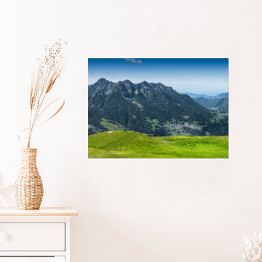 Plakat samoprzylepny Wiosenna panorama górska