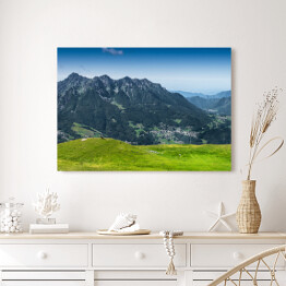 Obraz na płótnie Wiosenna panorama górska