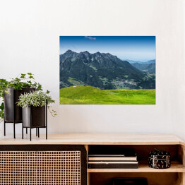 Plakat samoprzylepny Wiosenna panorama górska