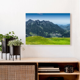 Obraz na płótnie Wiosenna panorama górska