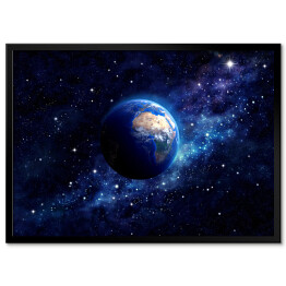 Plakat w ramie Planeta Ziemia w kosmosie