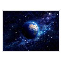 Plakat samoprzylepny Planeta Ziemia w kosmosie
