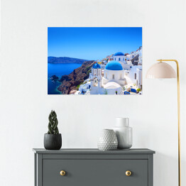 Wioska Oia w Santorini - charakterystyczny grecki krajobraz