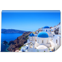 Fototapeta winylowa zmywalna Wioska Oia w Santorini - charakterystyczny grecki krajobraz