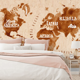 Fototapeta winylowa zmywalna Mapa świata mapa w stylu retro