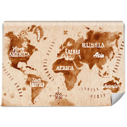Fototapeta winylowa zmywalna Mapa świata mapa w stylu retro